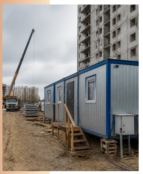 Аренда строительных вагончиков для рабочих в Карабулаке