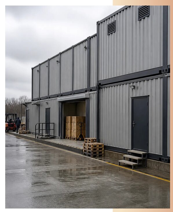 Модульные склады из сэндвич-панелей в Карабулаке по цене от 154935 р. | БытовкаПрофи-Крб